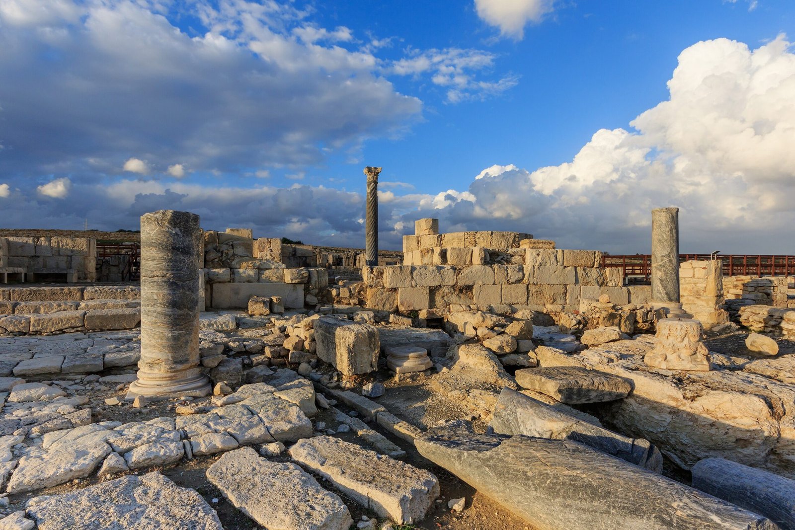 The ancient theatre of Kourion on a high clifftop above the Mediterranean coast, Cyprus